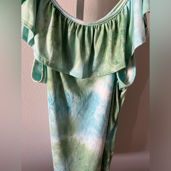 Haptics by Holly Harper Tie Dye Ruffle Tank - Picture 2 of 4